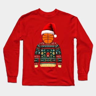 Ugly Christmas Sweater Basketball #1 Long Sleeve T-Shirt